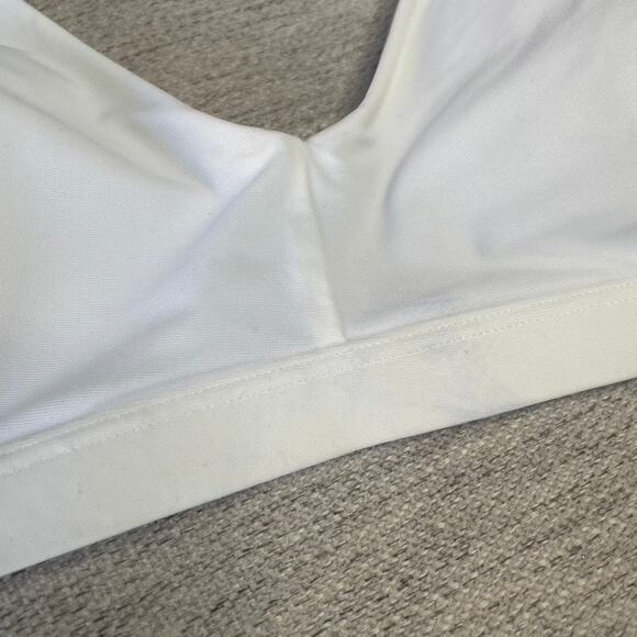 LULULEMON Waterside V Swim Top C/D NWT White Tan Extra Small XS UV Quick Dry - Picture 3 of 7